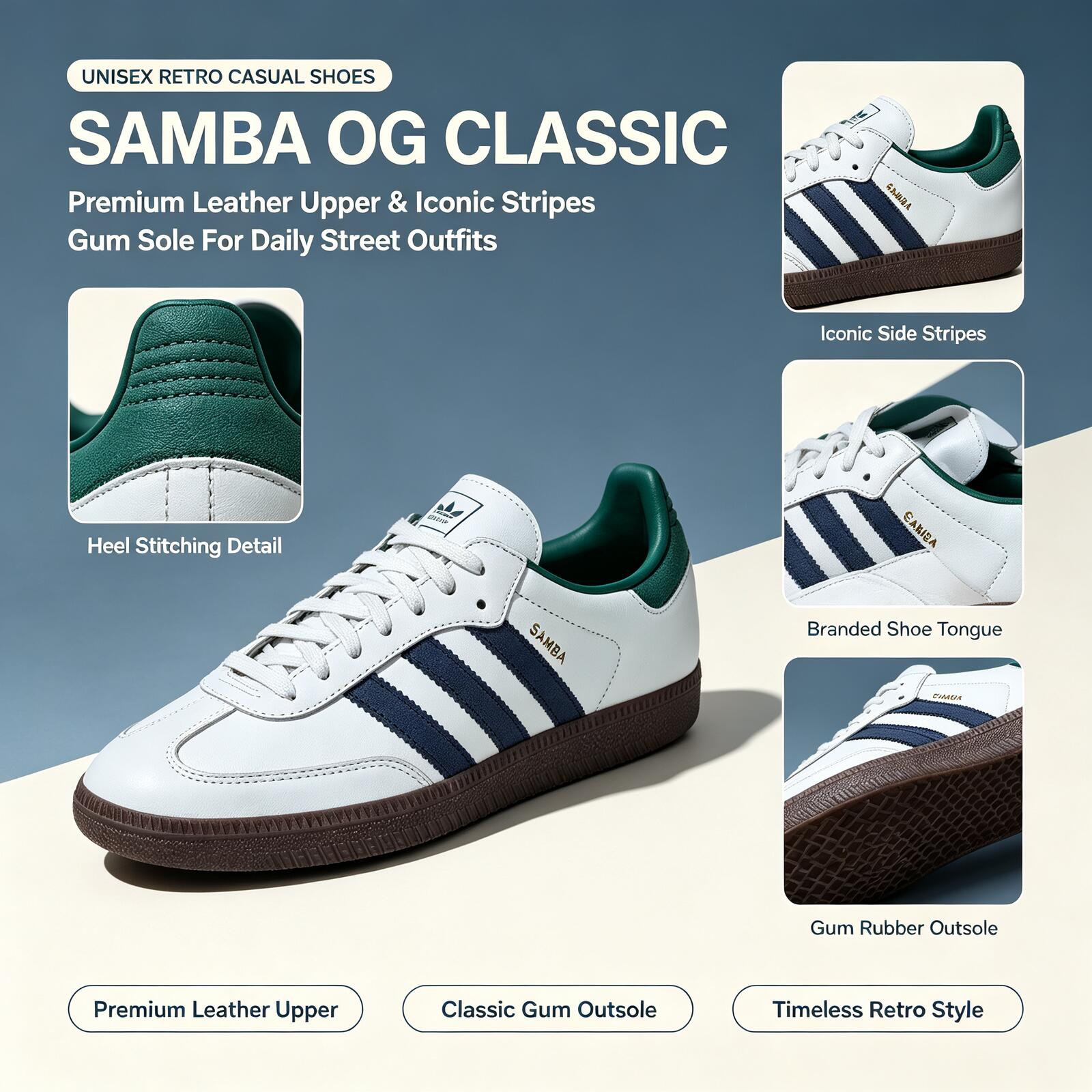 Adidas Shoes Samba - Resmi Adidas Orijinal SAMBA OG Düşük
