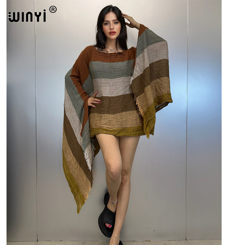 Cover Up Kaftan - WINYI gece elbisesi Beachwear seksi elbise
