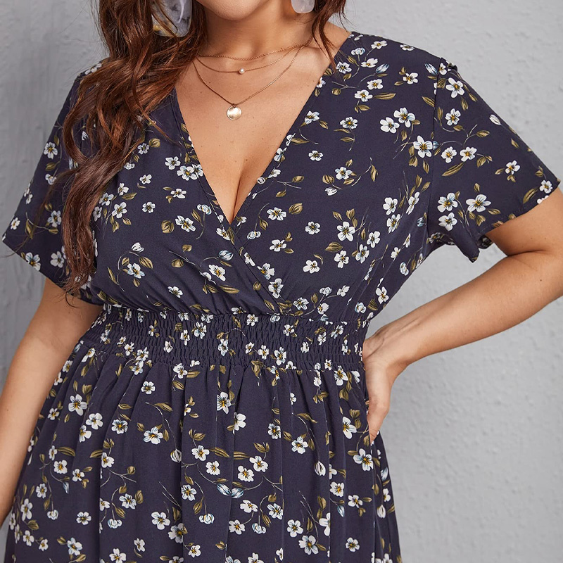 Büyük Beden Kadın Elbise, Çiçe - Romper Floral Print incelemesi ve fiyatı