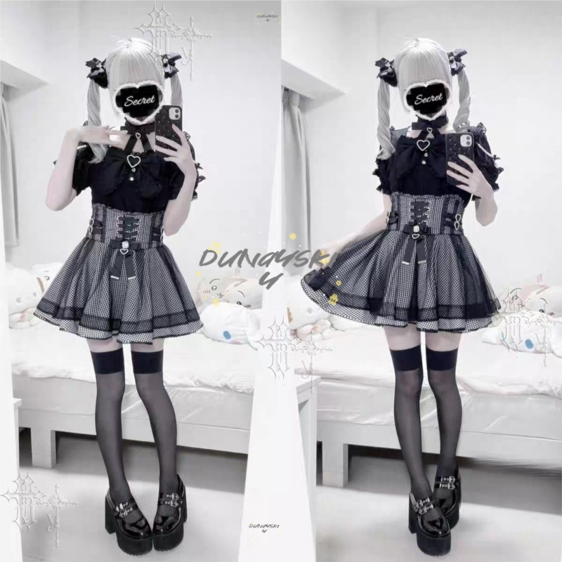 Japon Stili Y2K Gotik Lolita J - Blouse Off Shoulder incelemesi ve fiyatı